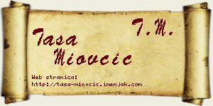 Tasa Miovčić vizit kartica